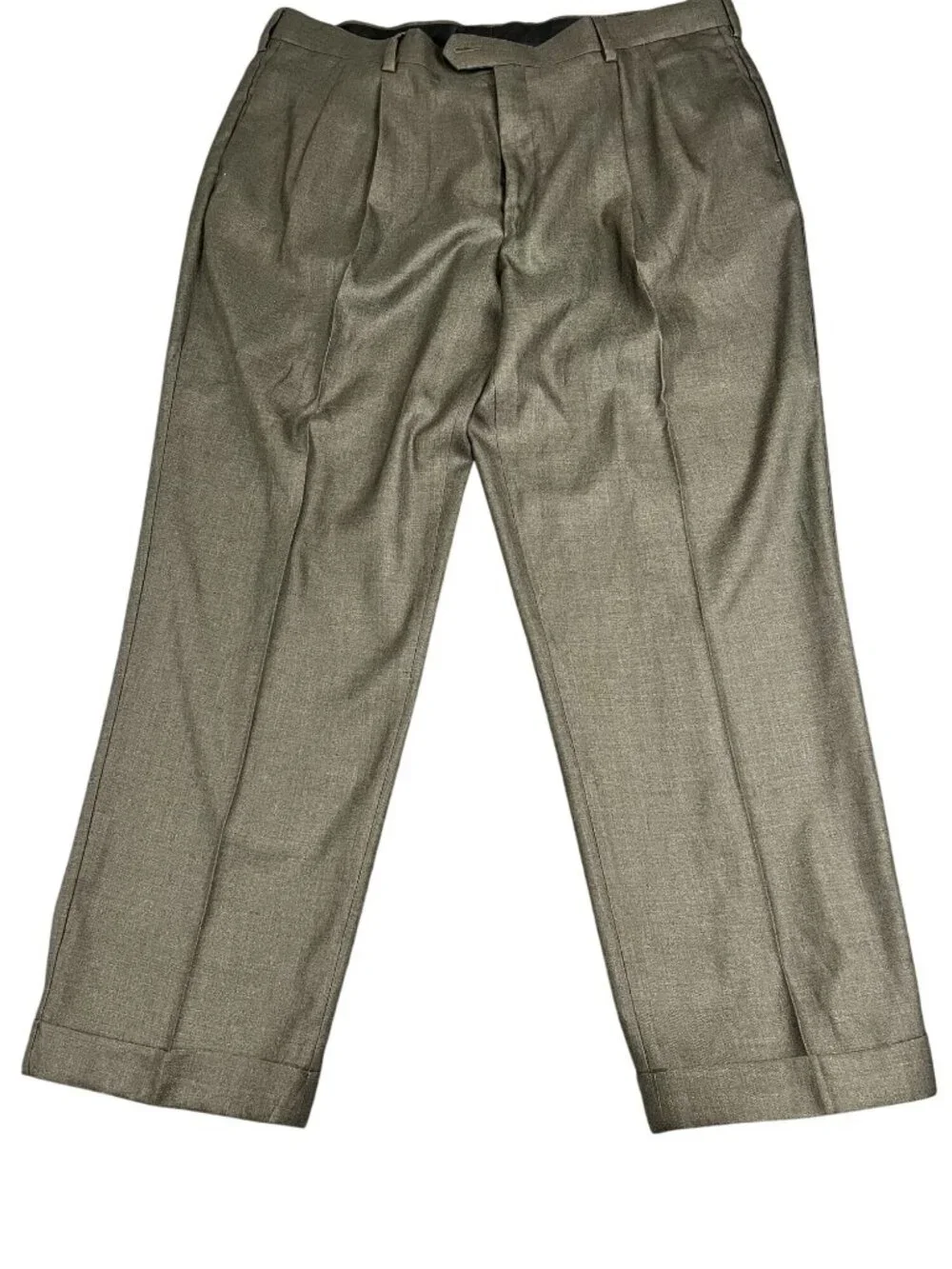John Henry Mens Beige Pleated Dress Pants 40x29